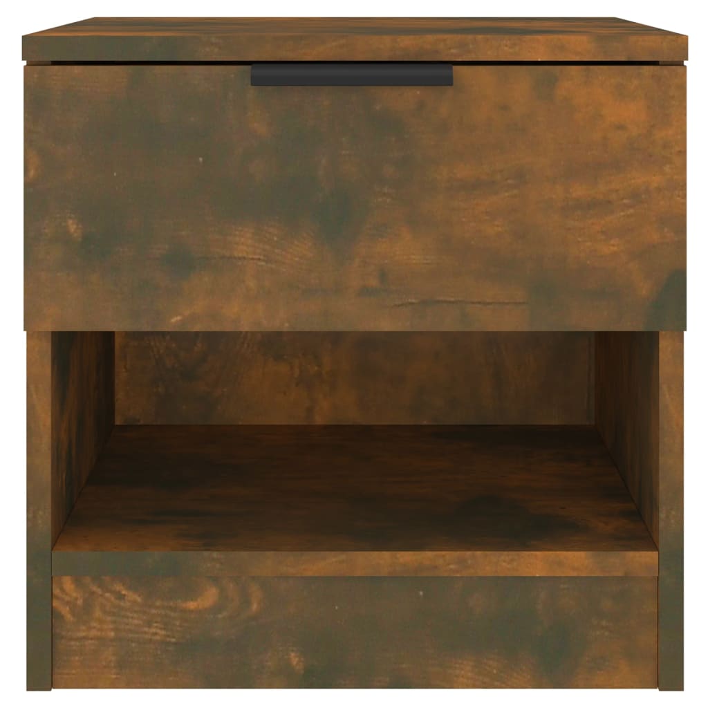 Tables de chevet pc. bois d'ingénierie couleur chêne fumé - chêne fumé, 2 - number 5.