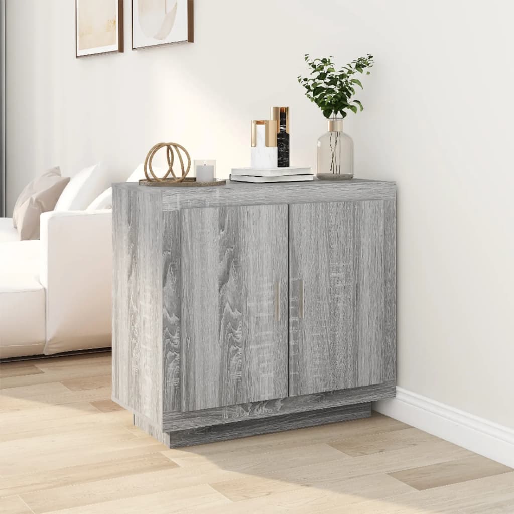 Sideboard 80x40x75 cm engineered wood grey oak colour - grey sonoma oak, 1 - number 1.