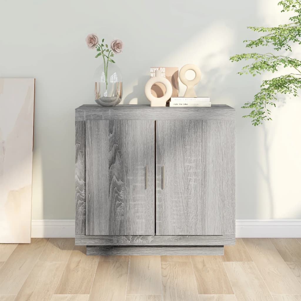 Sideboard 80x40x75 cm engineered wood grey oak colour - grey sonoma oak, 1 - number 3.