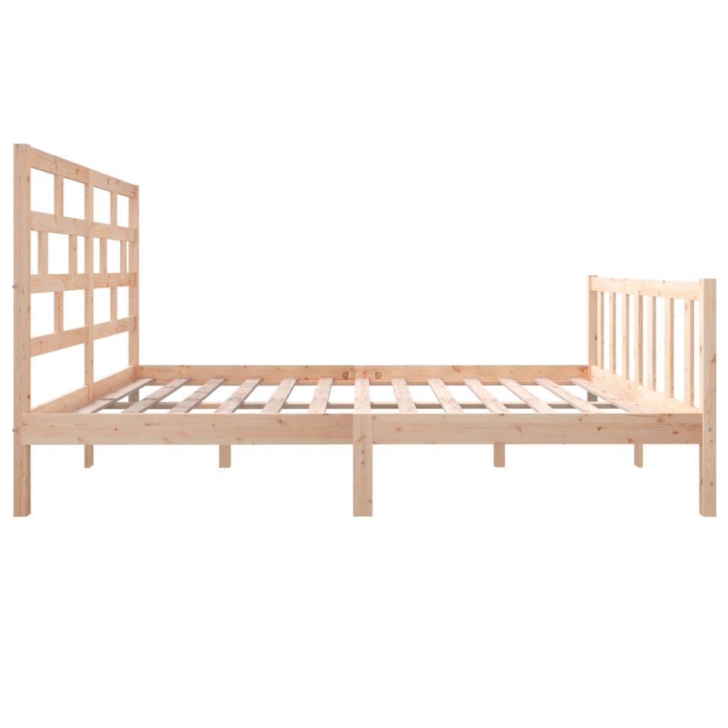 Bed frame solid wood - natural colour, 120 x 200 cm - number 5.