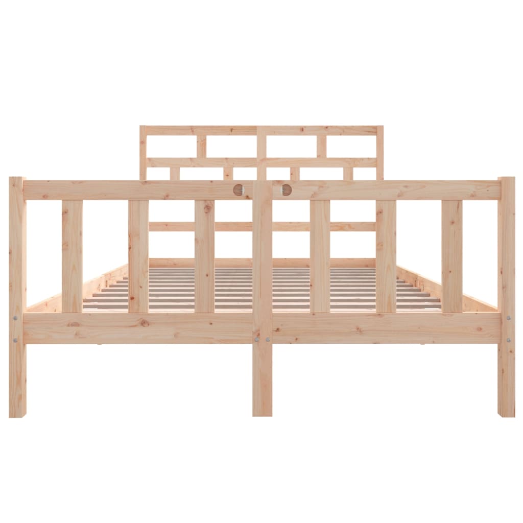 Bed frame solid wood - natural colour, 120 x 200 cm - number 4.