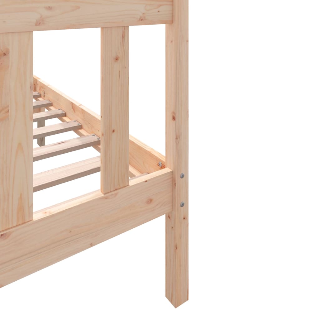Bed frame solid wood - natural colour, 120 x 200 cm - number 7.