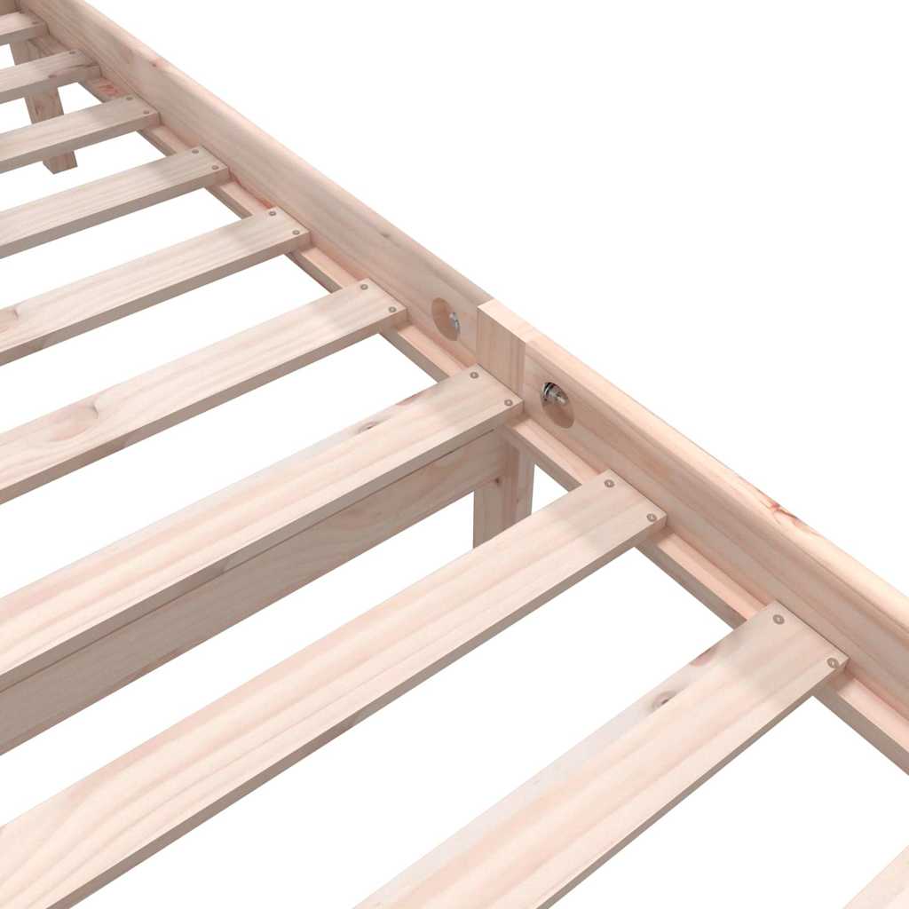 Okvir kreveta puno drvo - prirodna boja, 140 x 190 cm - number 6.