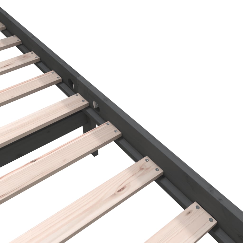 Sengeramme 150x200 cm king size massivt fyrretræ grå - number 7.