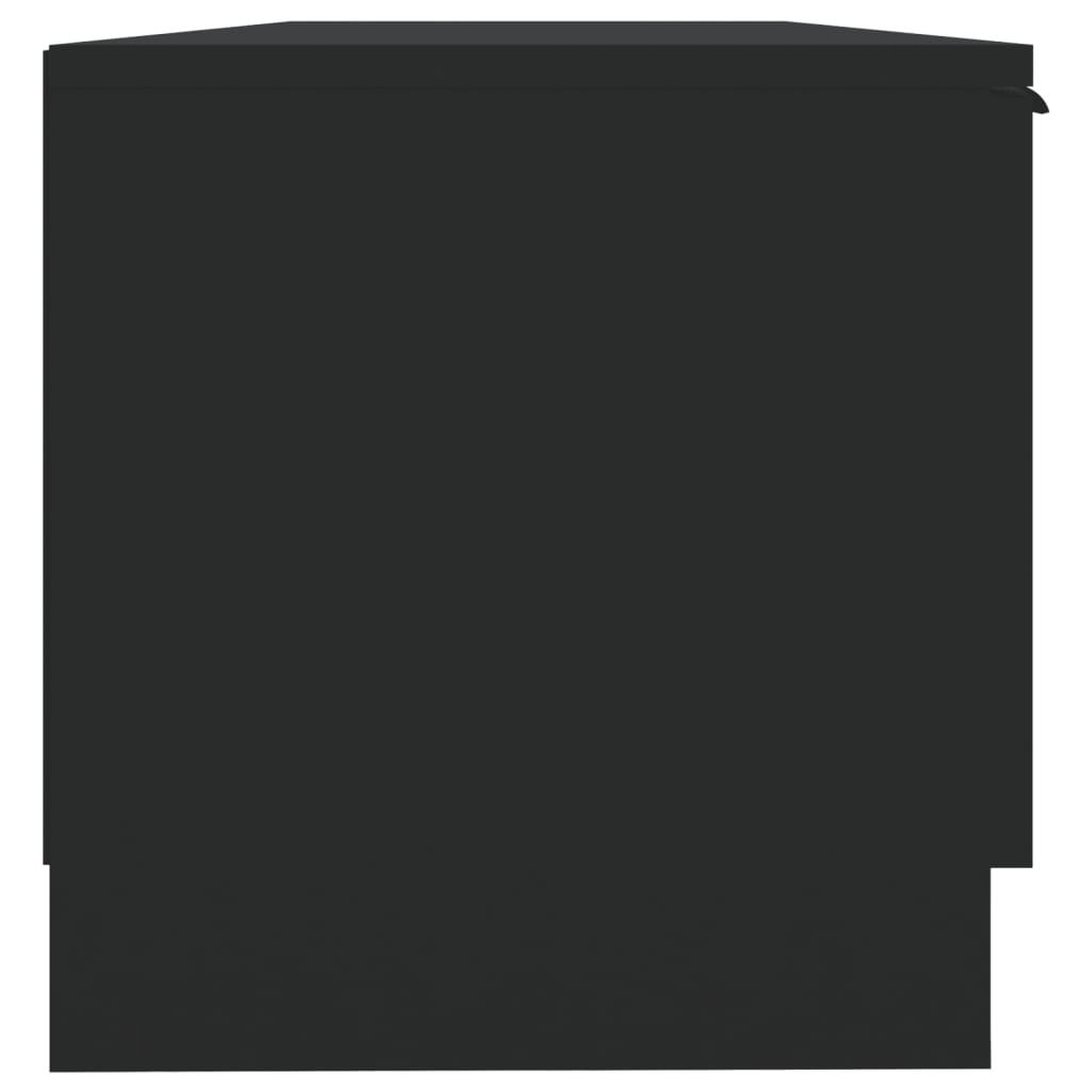 Tv-bord 102x35x36,5 cm konstrueret træ - sort, 1 - number 5.