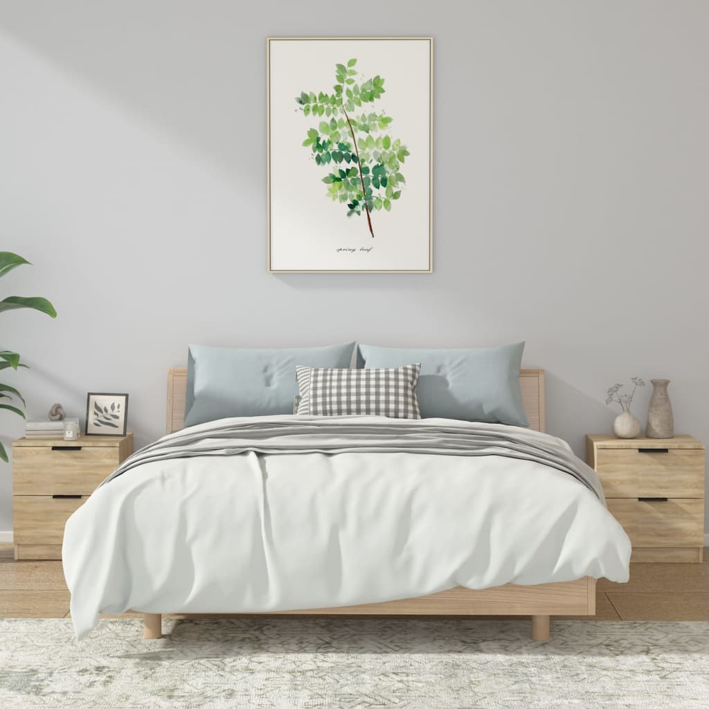 Sengeborde stk. konstrueret træ - sonoma-eg, 2 - number 1.