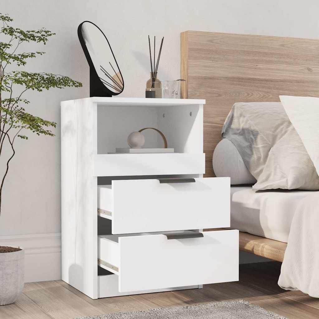 Comodino in legno ingegnerizzato - bianco, 1 - number 6.