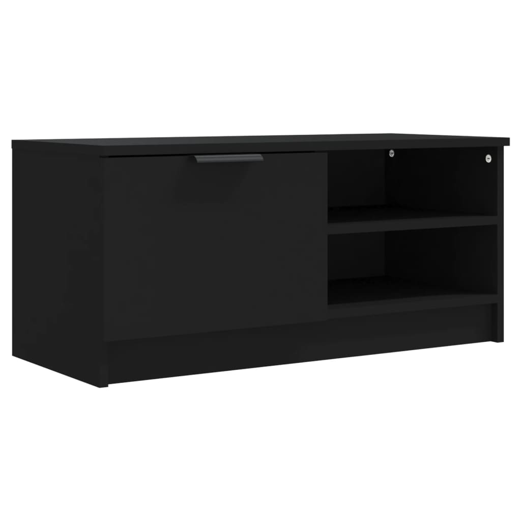 Stolik pod tv 80x35x36,5 cm drewno klejone - czarny, 1 - number 2.