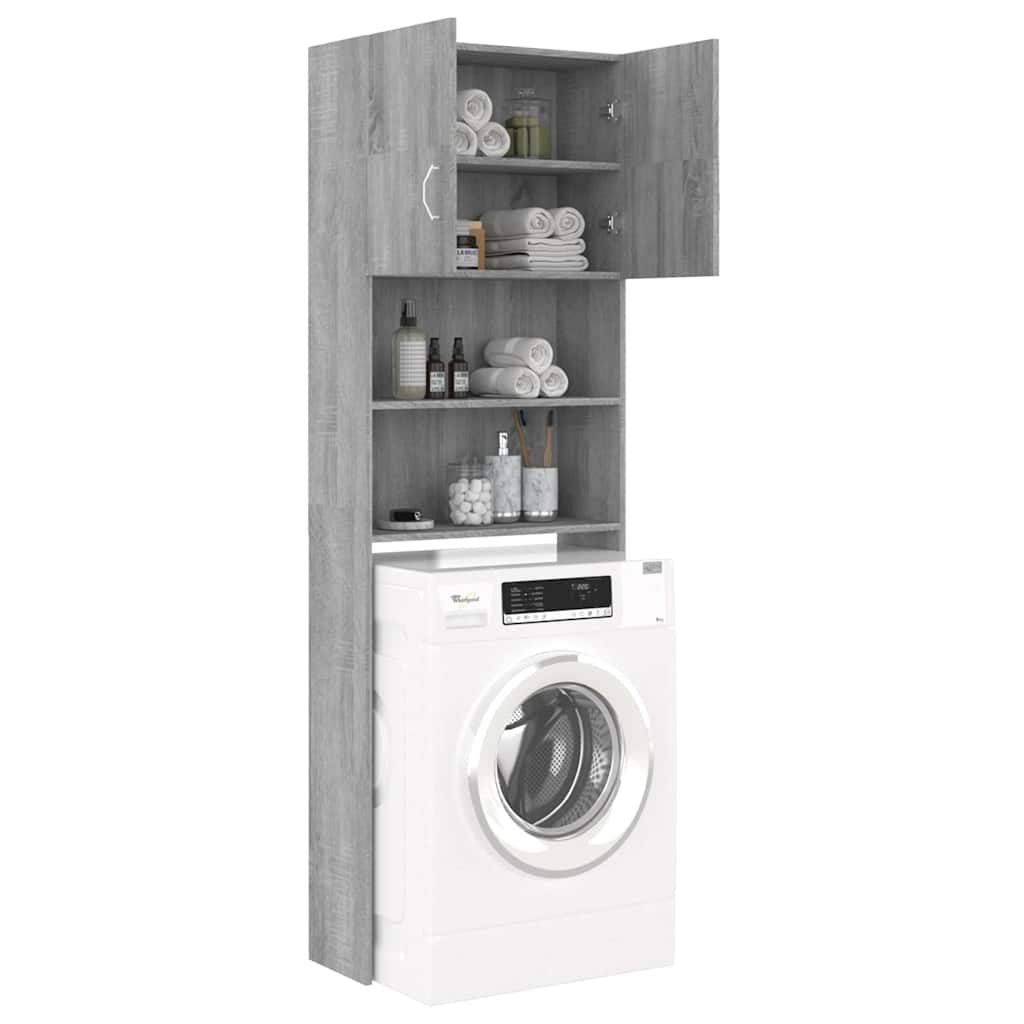Washing machine cabinet 64x25.5x190 cm - gray sonoma oak, 1 - number 7.