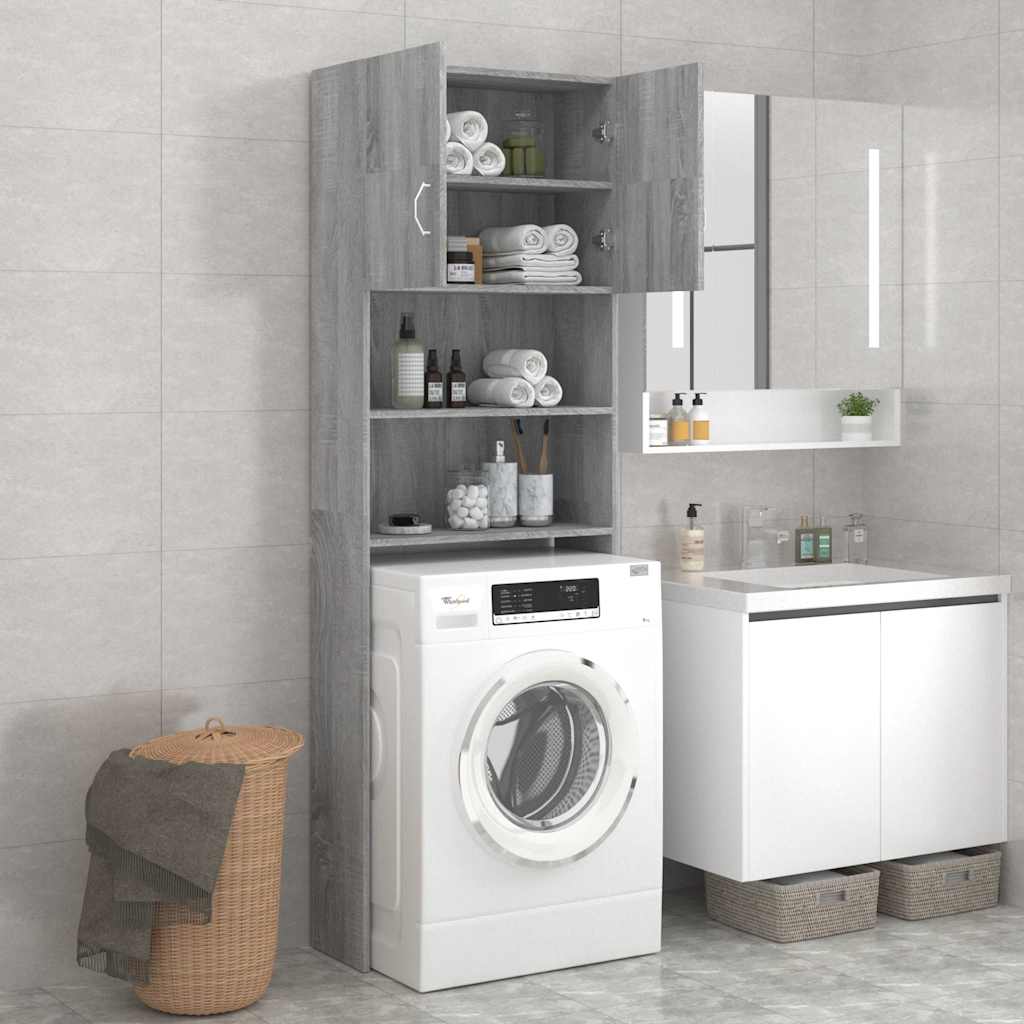 Washing machine cabinet 64x25.5x190 cm - gray sonoma oak, 1 - number 6.