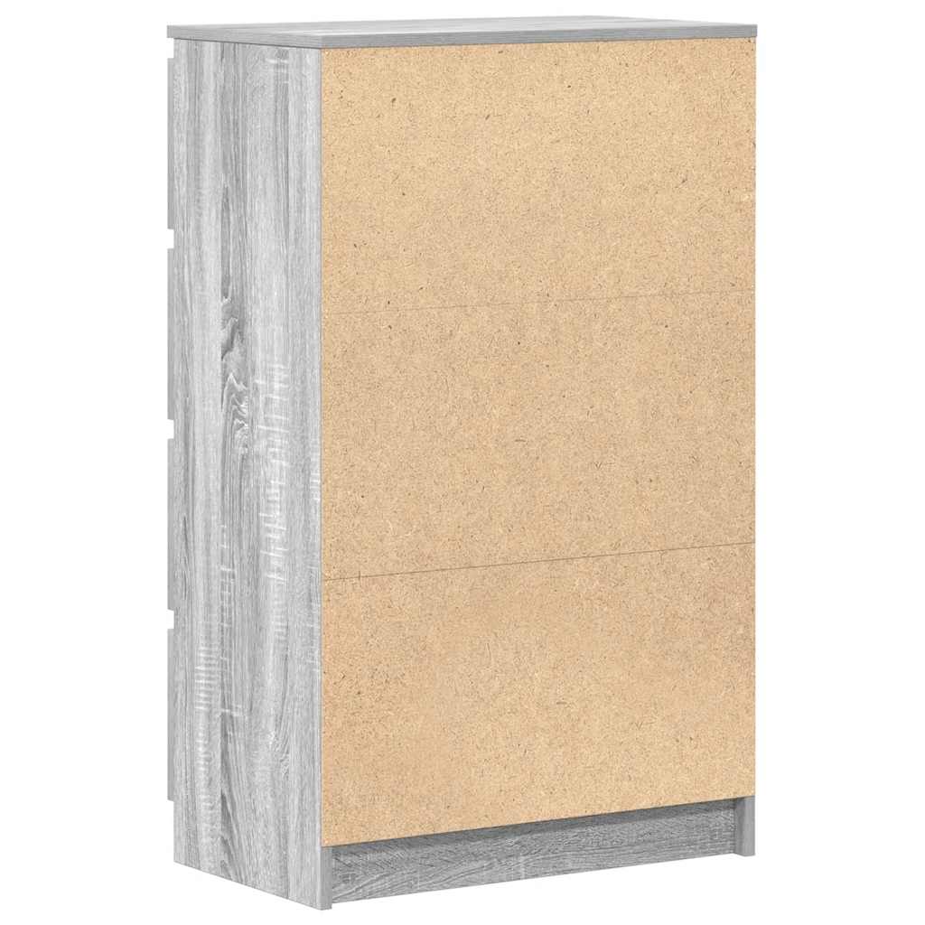 Kommode 60x35x98,5 cm konstrueret træ grå sonoma-eg - number 8.