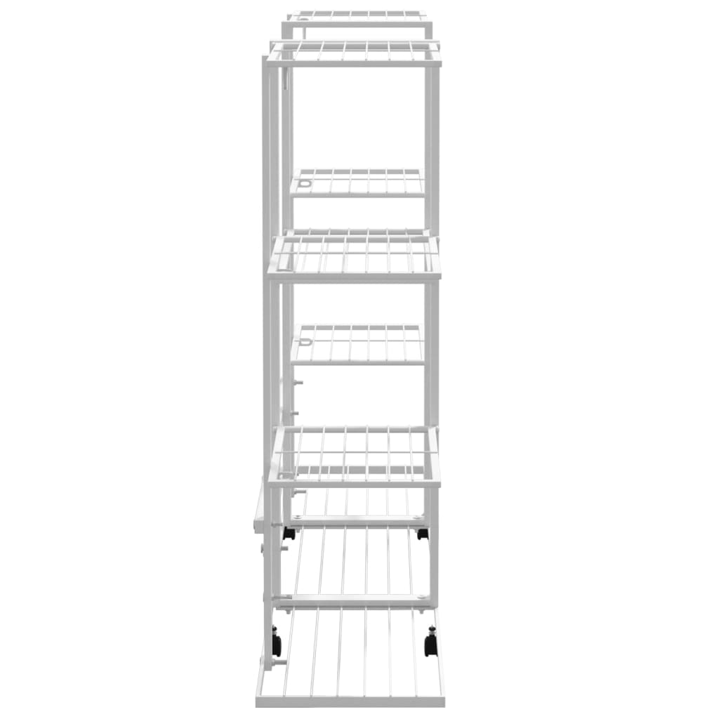 Flower stand 94.5x24.5x91.5 cm iron - white, 1, with wheels - number 4.