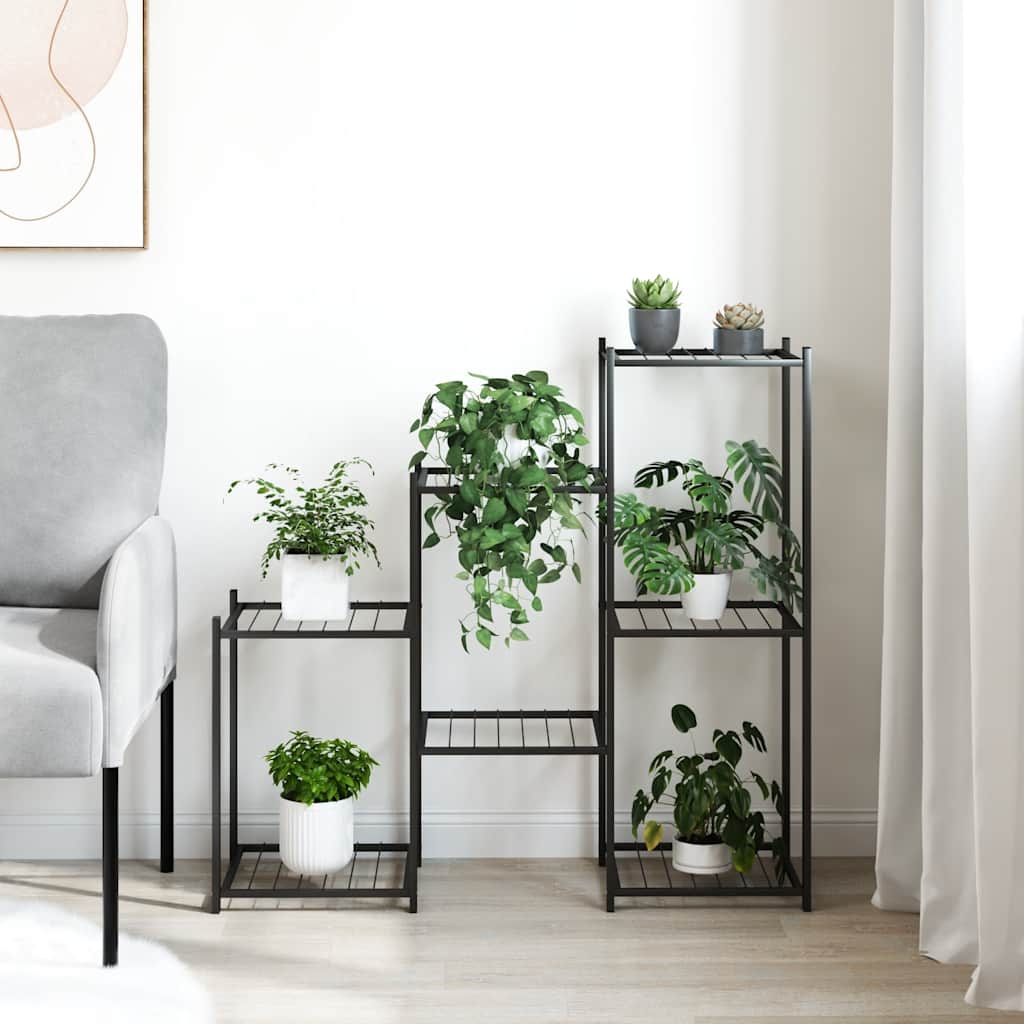 Stojan na květiny 83x25x80 cm železo černá - number 3.