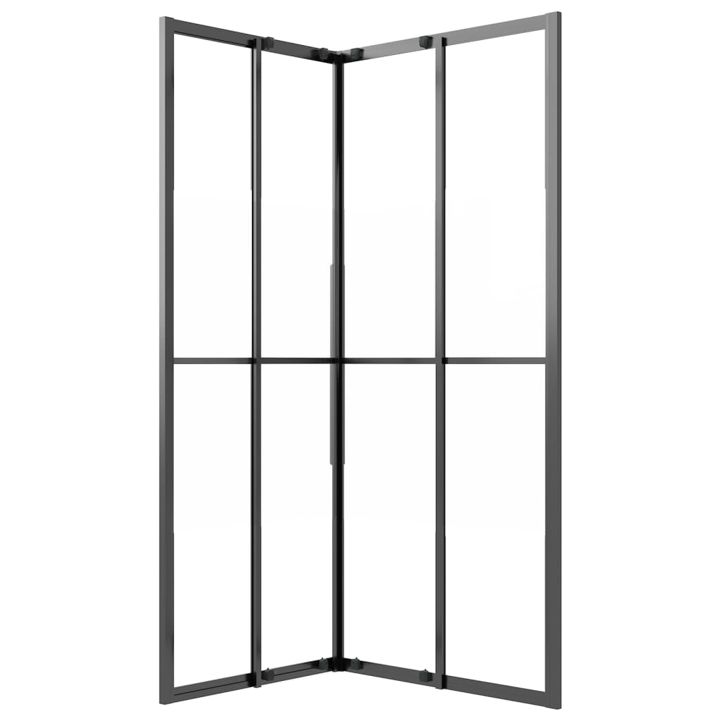 Brusekabine 80x70x180 cm halvmatteret sikkerhedsglas - number 7.