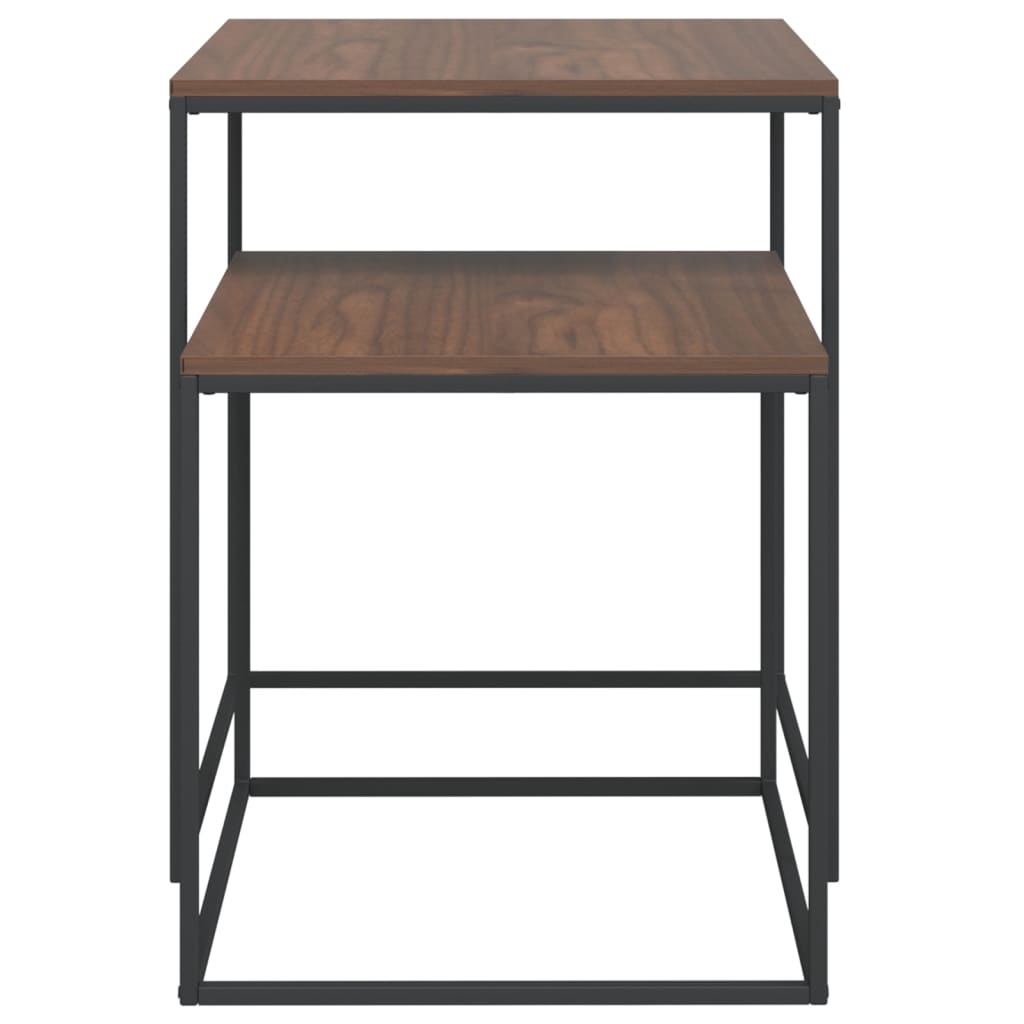 Stoliki kawowe szt. drewno i metal - czarny i brązowy, 2 szt. - number 4.