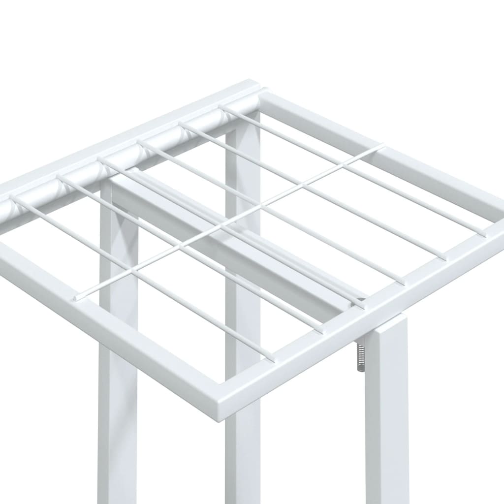Flower stand 4 levels with wheels iron - white, 44 x 23 x 80 cm, 1 - number 6.