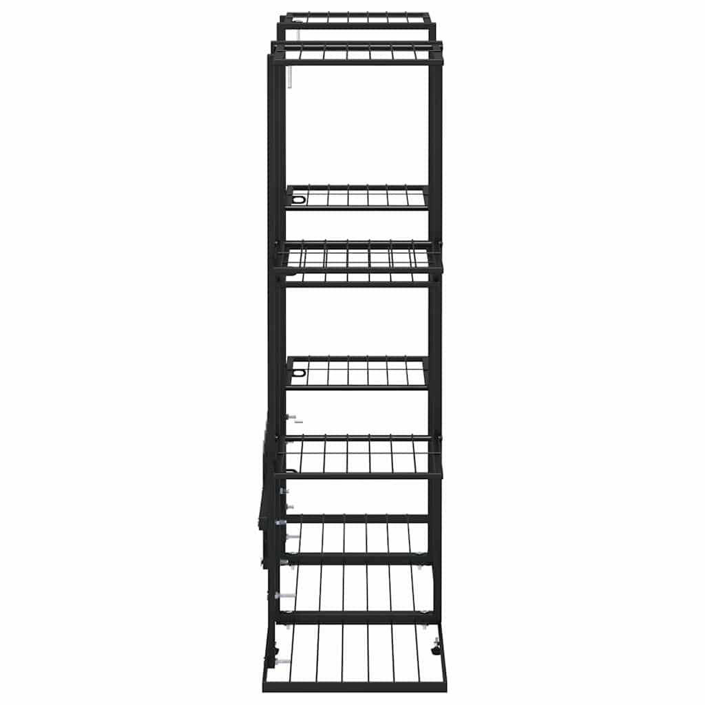 Blomsterstativ 94,5x25x89 cm jern - sort, 1, uden hjul - number 6.
