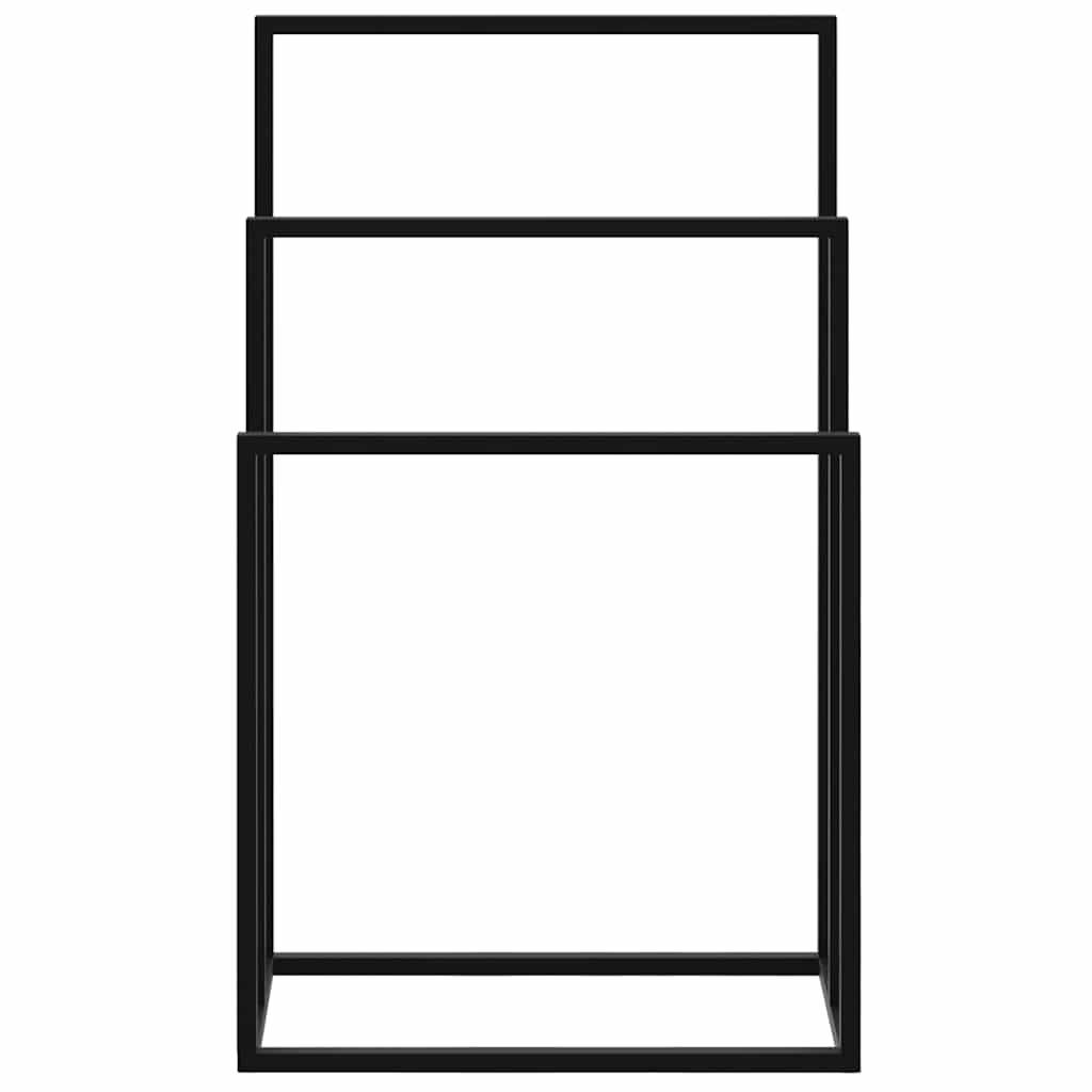 Fritstående håndklædeholder 48x24x79 cm jern sort - number 5.