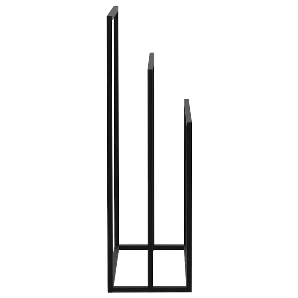 Fritstående håndklædeholder 48x24x79 cm jern sort - number 6.
