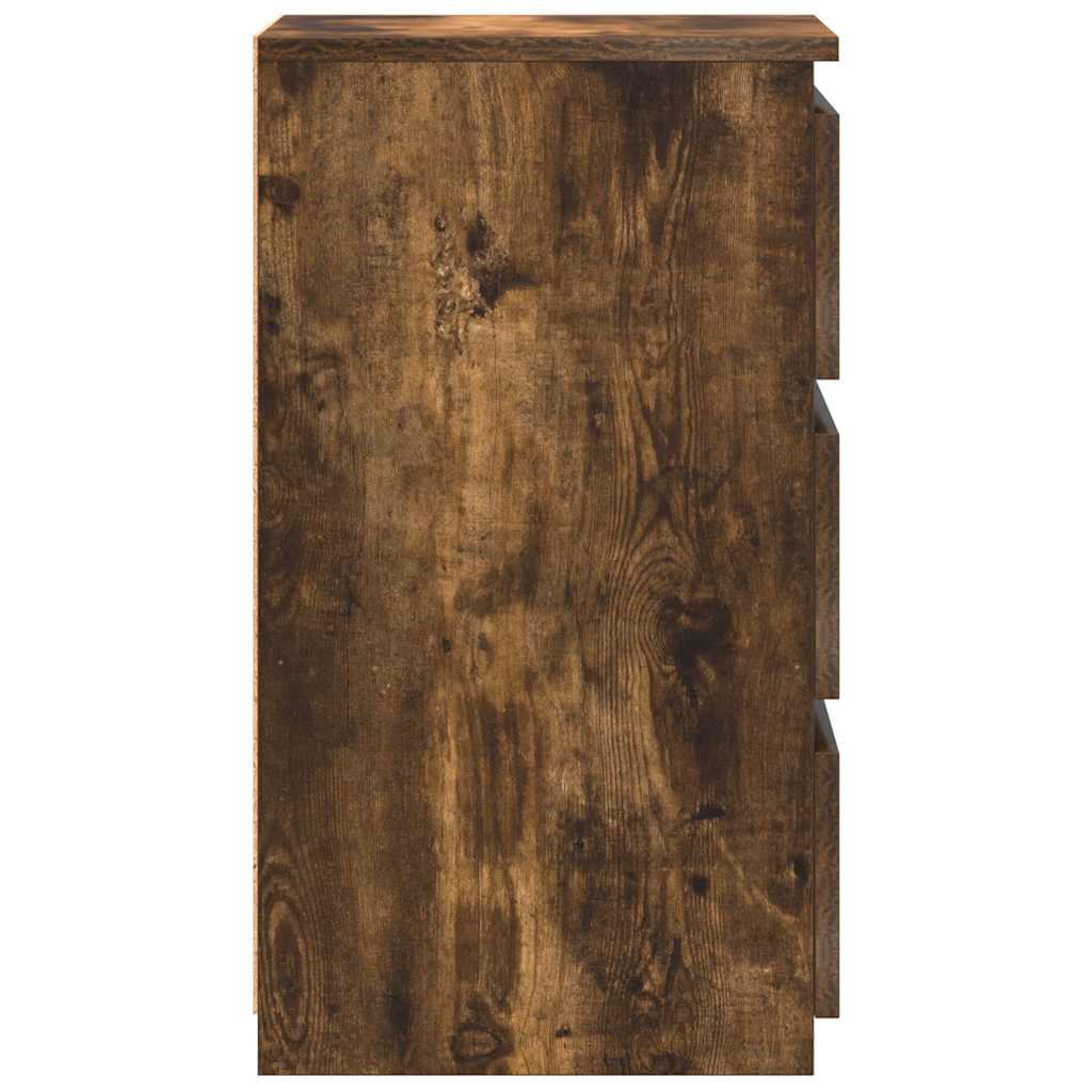 Noćni ormarići 2 kom. 40x35x62,5 cm izrađeno drvo dimljeni hrast - number 7.