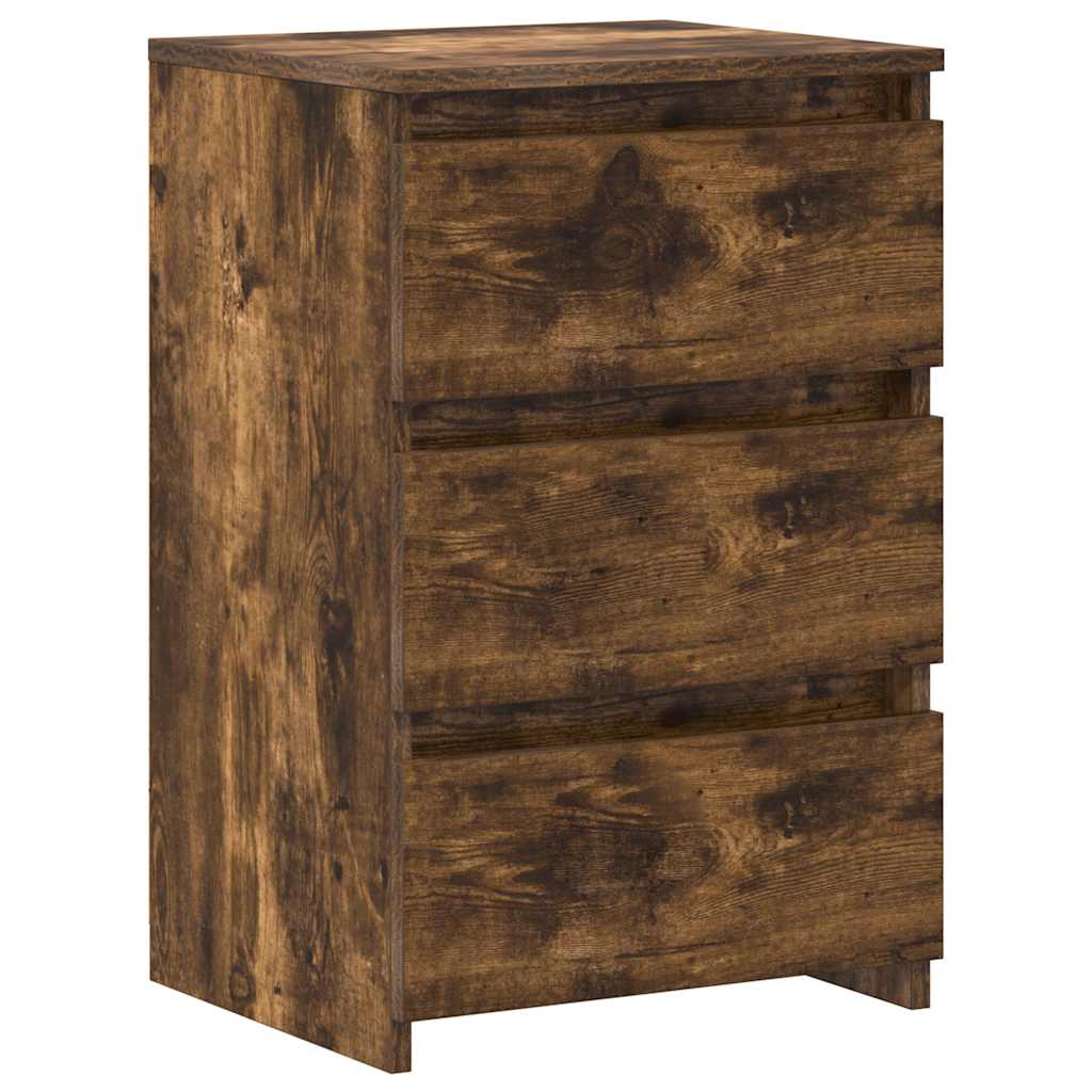 Noćni ormarići 2 kom. 40x35x62,5 cm izrađeno drvo dimljeni hrast - number 6.