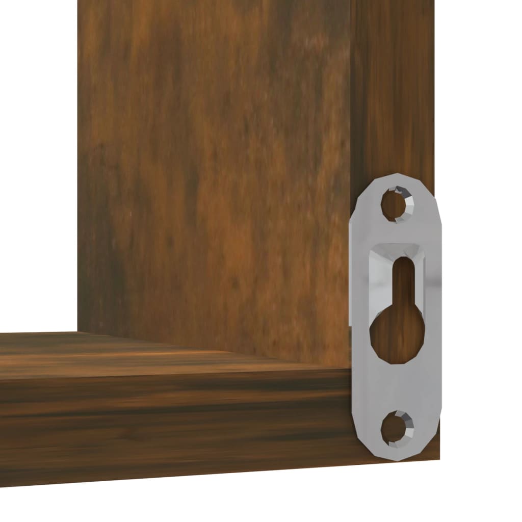 Półka narożna wisząca 40x40x50 cm drewno klejone dąb wędzony - dąb wędzony, 1 - number 5.