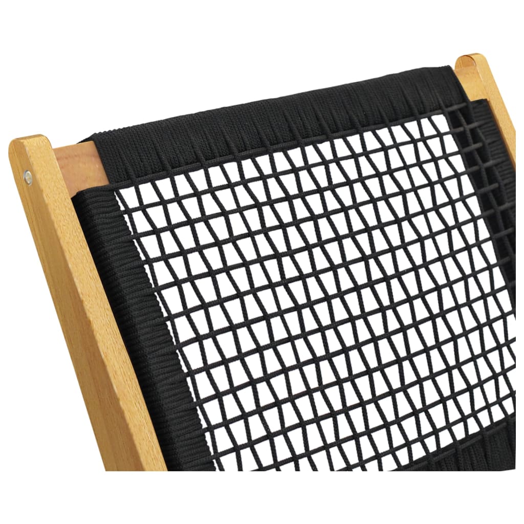 Vrtna stolica s osloncem za noge od punog tikovine i poliestera - number 9.