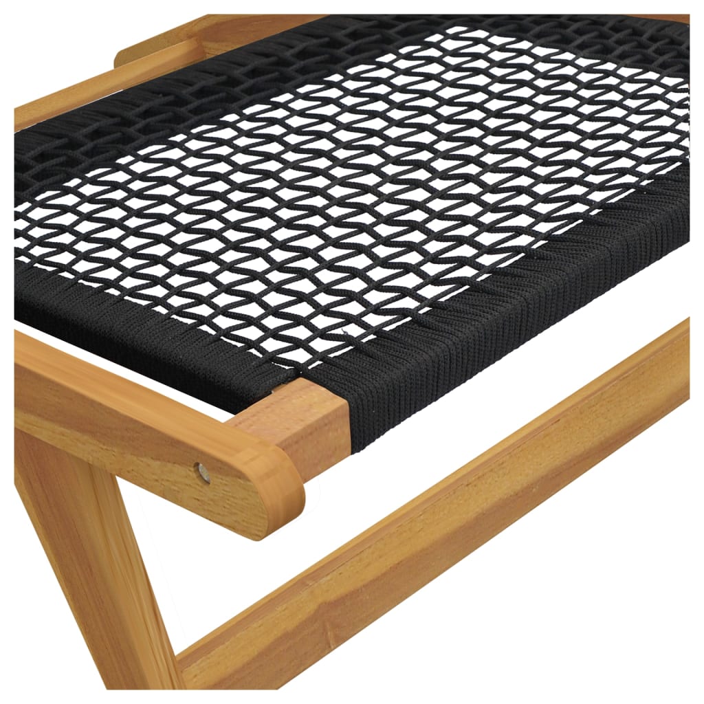 Vrtna stolica s osloncem za noge od punog tikovine i poliestera - number 10.