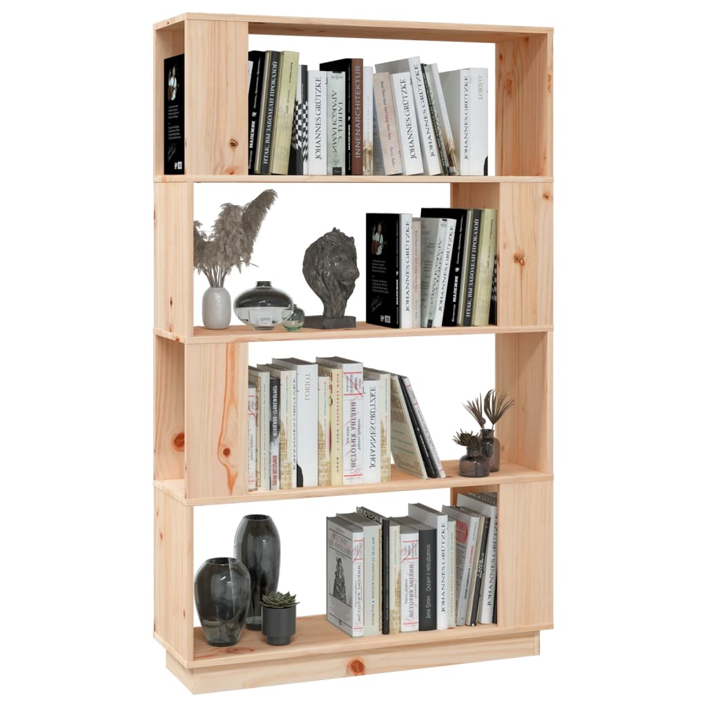 Bookshelf/room divider 80x25x132 cm solid pine - black, 1 - number 5.