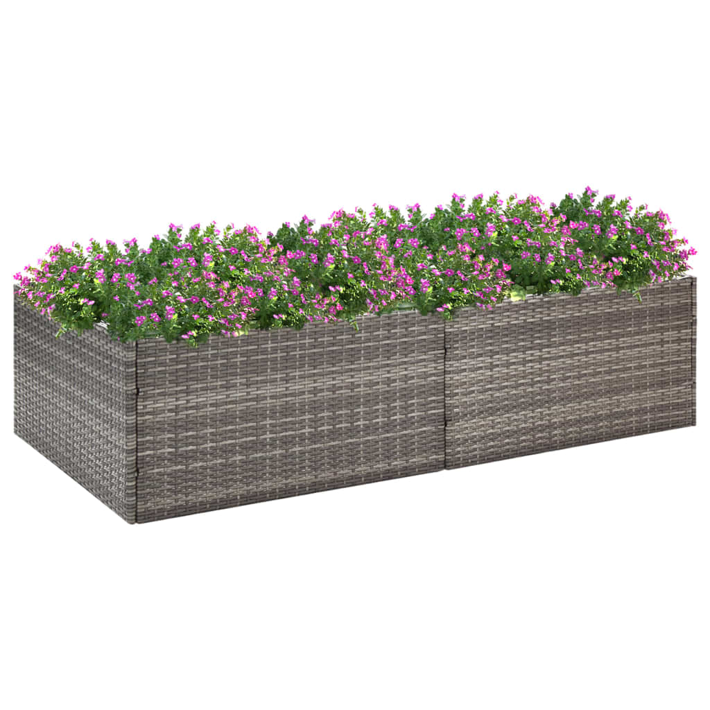 Fioriera polyrattan - grigio, 157 x 80 x 40 cm, 1 - number 1.