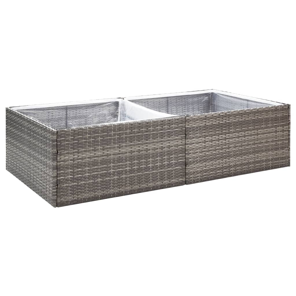 Fioriera polyrattan - grigio, 157 x 80 x 40 cm, 1 - number 2.