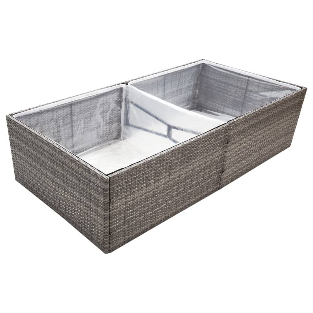 Fioriera polyrattan - grigio, 157 x 80 x 40 cm, 1 - number 3.