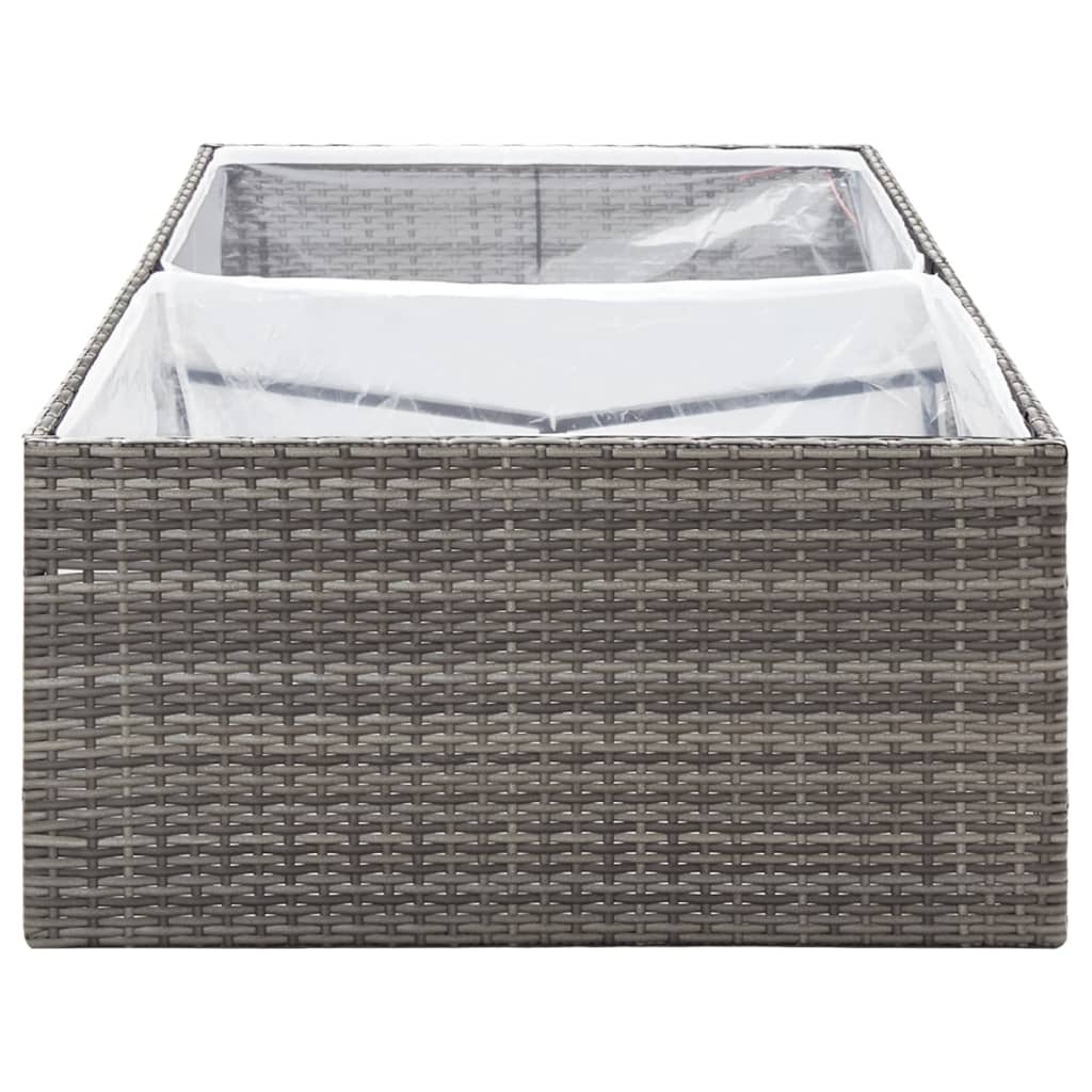Fioriera polyrattan - grigio, 157 x 80 x 40 cm, 1 - number 5.