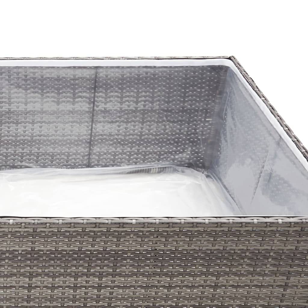 Fioriera polyrattan - grigio, 157 x 80 x 40 cm, 1 - number 6.