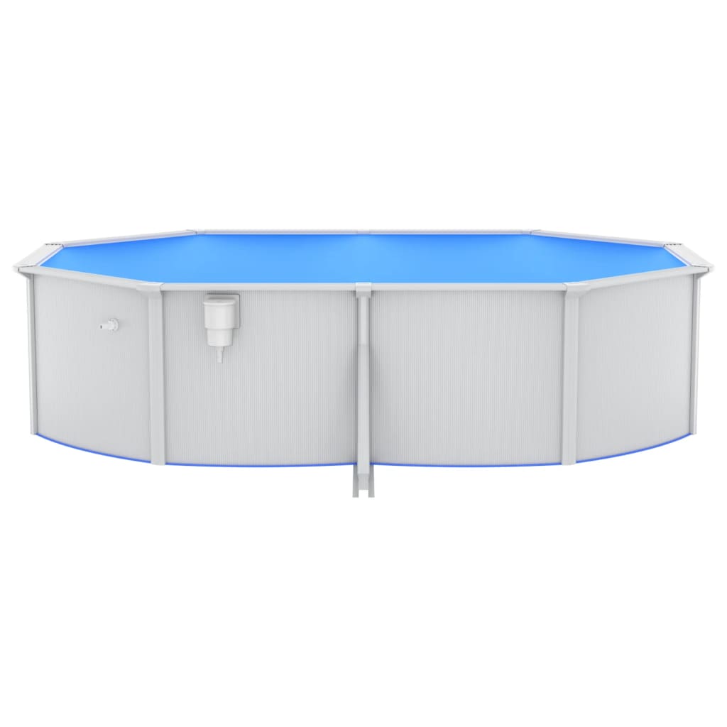 Swimmingpool med sandfilterpumpe og stige - 490 x 360 x 120 cm, pool + stige + pumpe - number 4.
