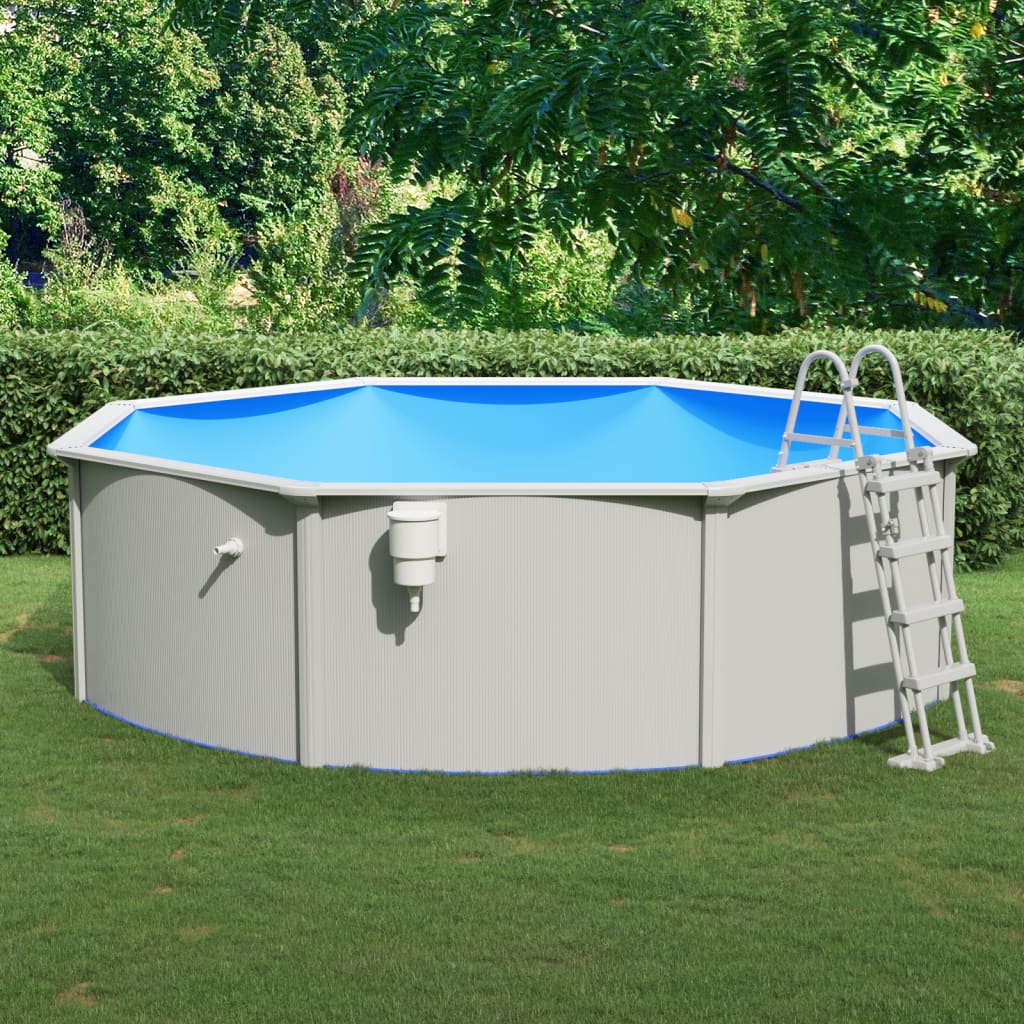 Swimmingpool med poolstige 460x120 cm - ø 460 x 120 cm, pool + stige - number 1.