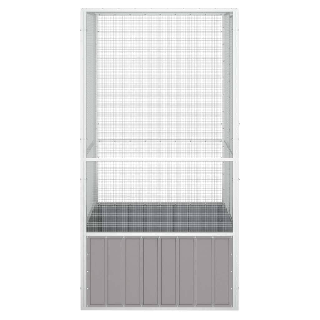 Cage à oiseaux 111x107x211,5 cm acier galvanisé - gris, 111 x 107 x 211,5 cm - number 4.