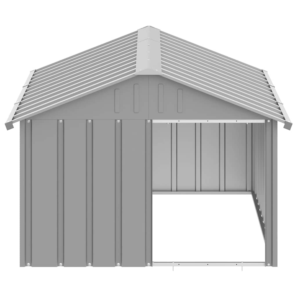 Maison de chien 116.5x153x81,5 cm acier galvanisé - gray, 116,5 x 153 x 81,5 cm - number 4.