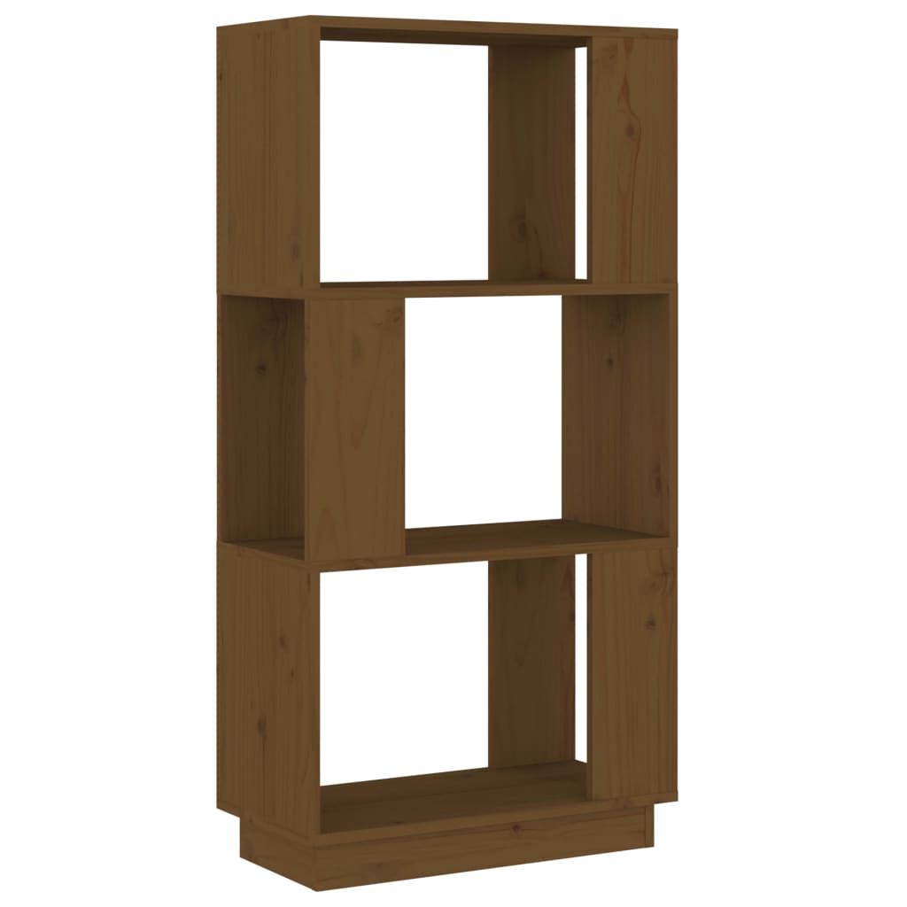 Bookcase/room divider 51x25x101 cm solid pine golden brown - honey colored, 1 - number 2.