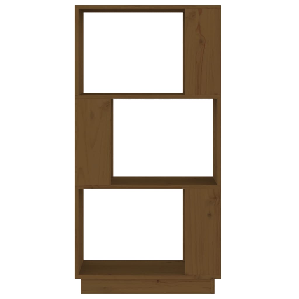 Bookcase/room divider 51x25x101 cm solid pine golden brown - honey colored, 1 - number 5.