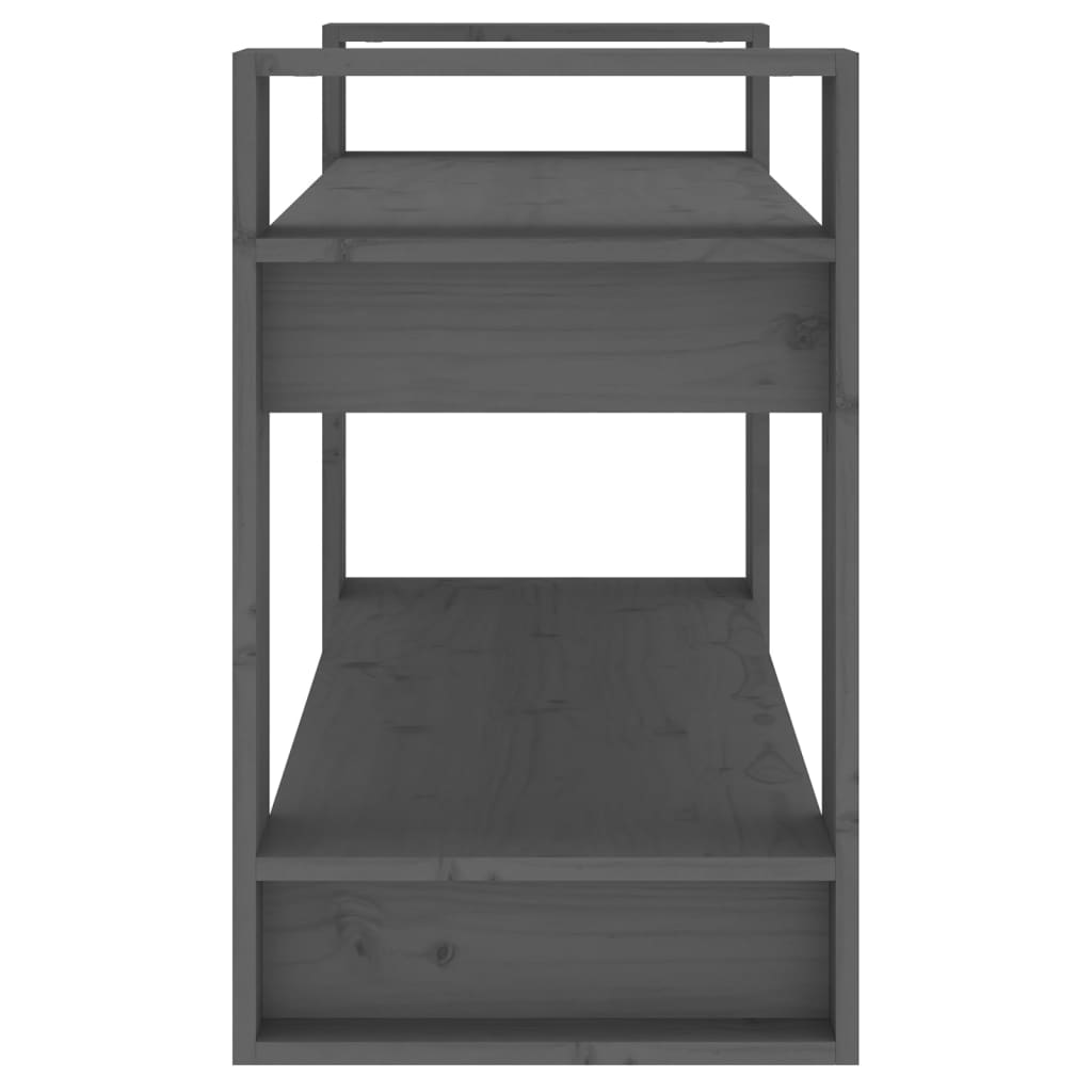 Bogreol/rumdeler 80x35x56,5 cm massivt fyrretræ - grå, 1 - number 6.