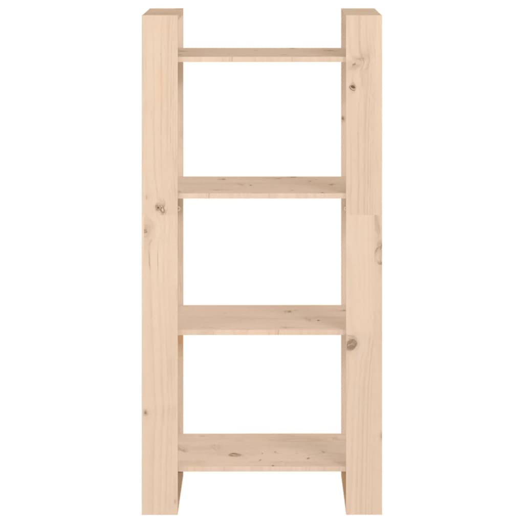 Regał/przegroda pokojowa 60x35x125 cm drewno lite - biały, 1 szt. - number 3.