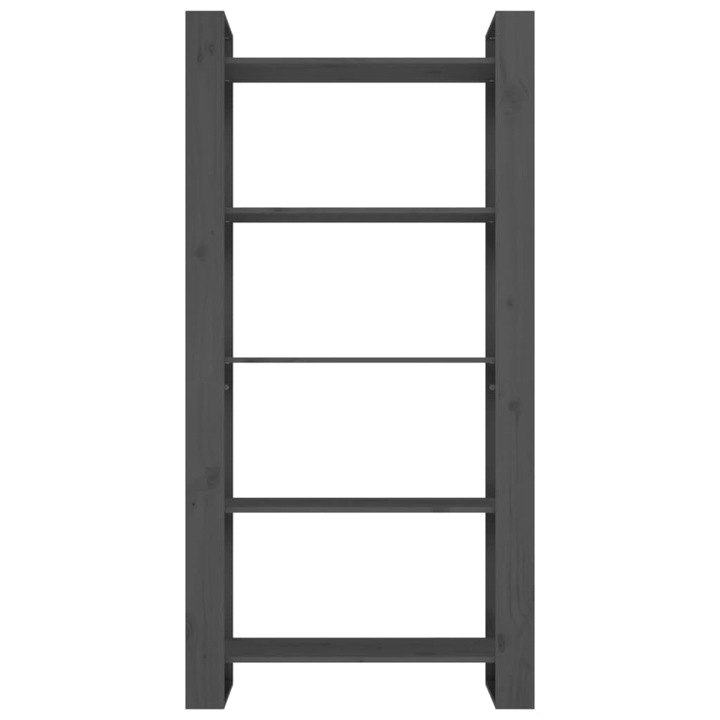 Bogreol/rumdeler 80x35x160 cm massivt fyrretræ grå - number 5.