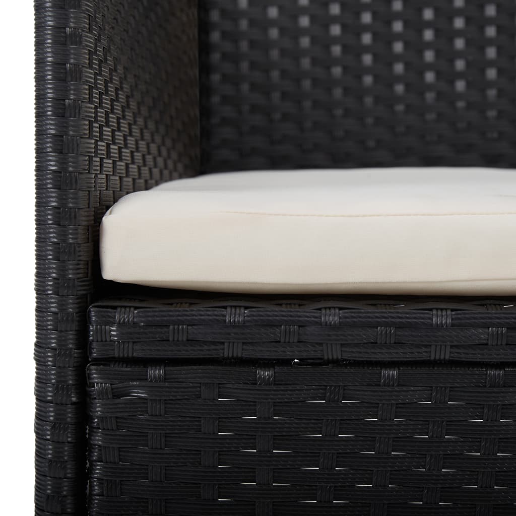 Havestole 2 stk. polyrattan sort - number 6.