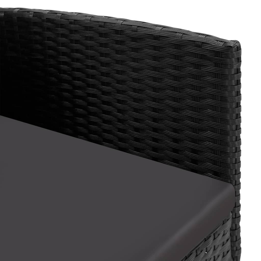 Vrtne stolice kom. crni jastuci poliratan - tamno sivi, 2 - number 6.