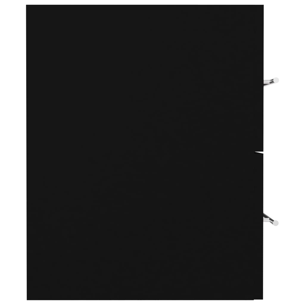 Ormar za pranje ugrađenim - u ručno pranje ploče - crno, 80 x 38,5 x 48 cm, 1, bez slavine - number 6.