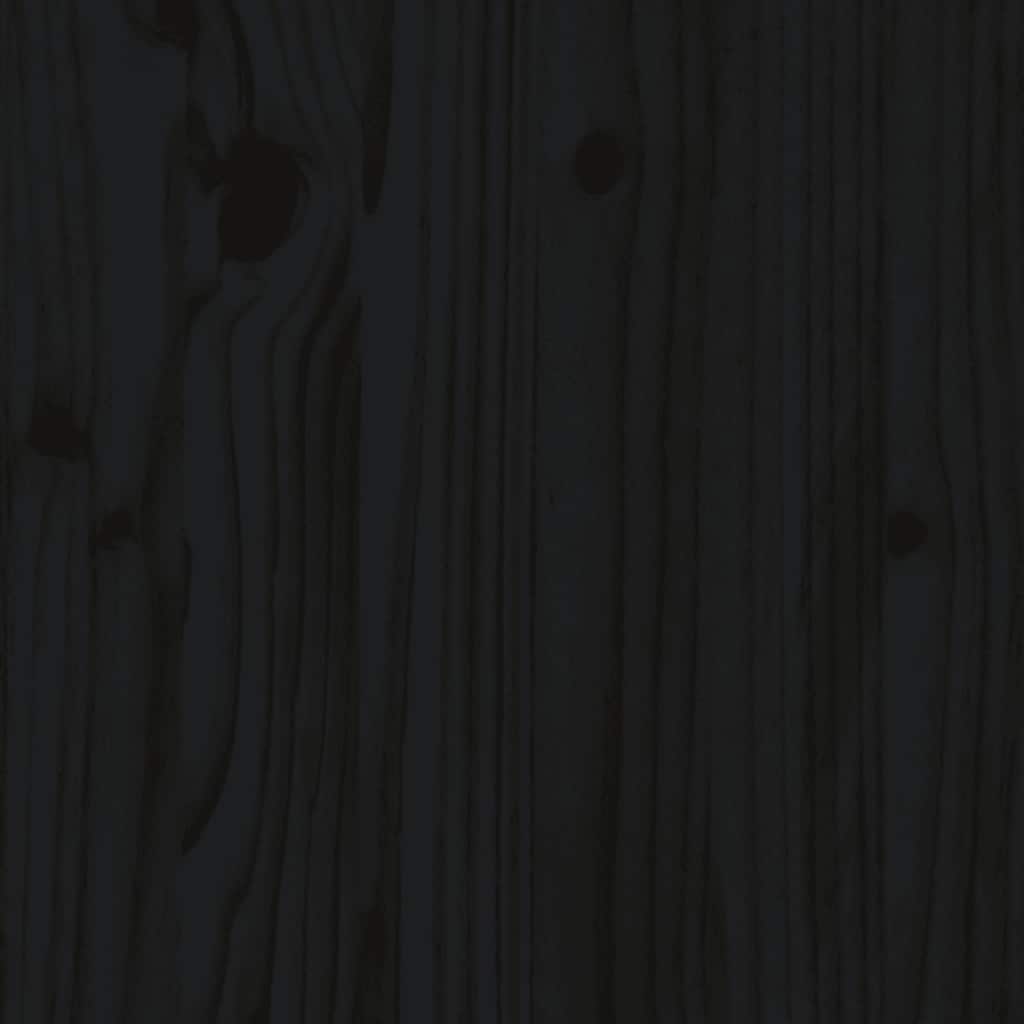 Stoliki nocne szt. 40x35x61,5 cm sosna lita - czarny, 2 szt. - number 8.