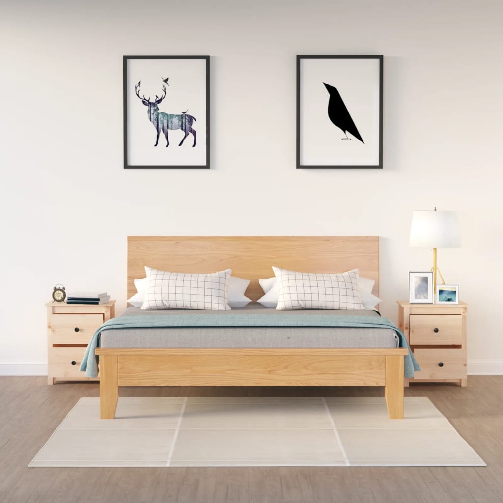 Noćni ormarići kom. 50x35x61,5 cm puni bor - prirodna boja, 2 - number 7.