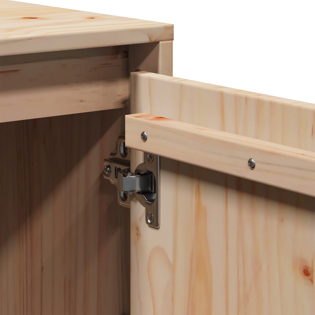 Tv table 110.5x35x44 cm solid pine - natural colour, 1 - number 9.