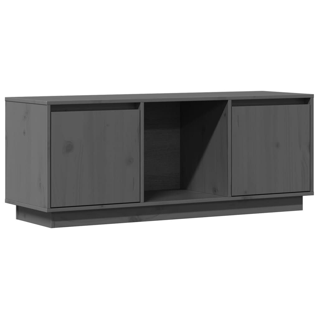 Tv tabell 110.5x35x44 cm solid furu - grå, 1 - number 2.
